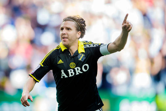 s Nils-Eric Johansson gör 1-0 och jublar