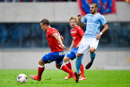 Helsingborgs Anton Wede och Malmö FFs Vladimir Rodic