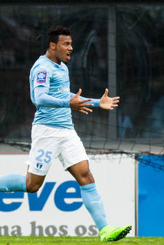 Malmö FFs Felipe Carvalho jublar