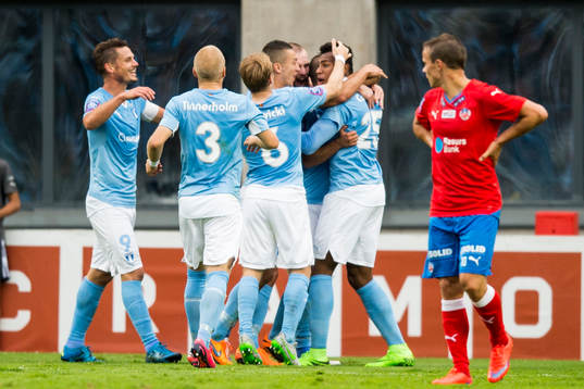 Malmö FFs spelare jublar