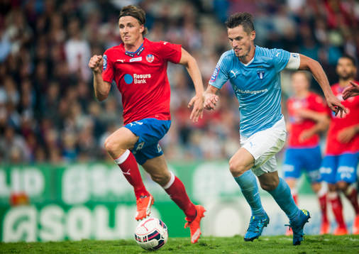 Helsingborgs Carl Johansson och Malmö FFs Markus Rosenberg