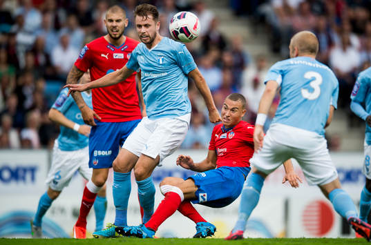 Helsingborgs Jordan Larsson misslyckas med ett skott