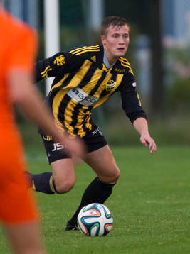 IFK Hässleholms Elias Karlsson  i B-lagsmatchen mellan IFK