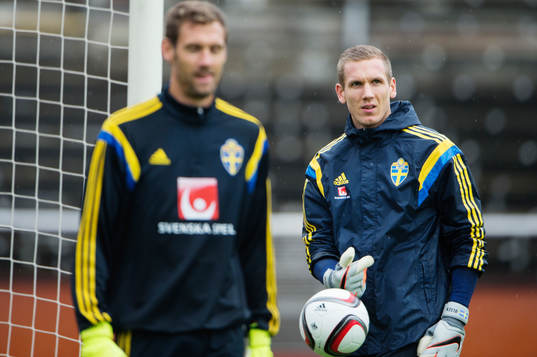 Målvakterna Andreas Isaksson och Robin Olsen