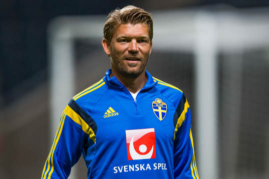 Sveriges player manager Marcus Allbäck