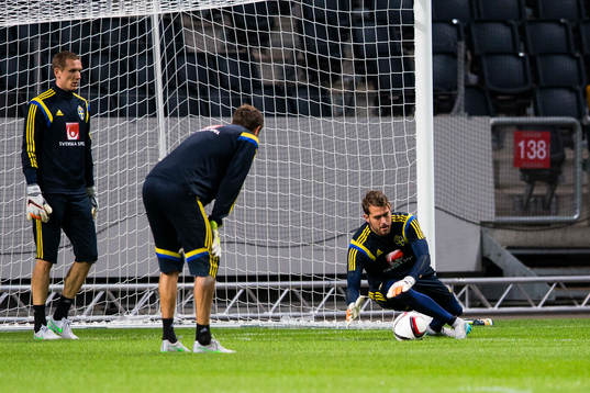 Robin Olsen, Andreas Isaksson och Kristoffer Nordfeldt