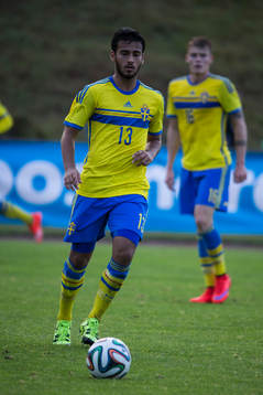 Christian Rubio Sivodedov i P18-landskampen i fotboll