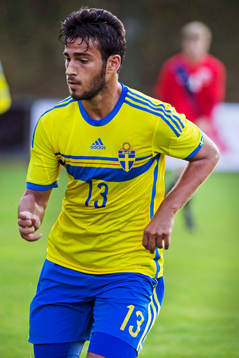 Christian Rubio Sivodedov i P18-landskampen i fotboll