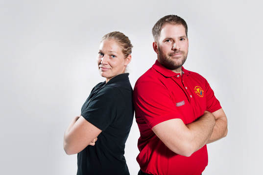 Emelie Berggren, tränare AIK, och Jared Cipparone,