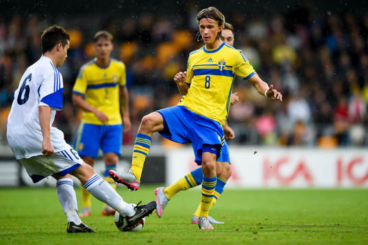 San Marinos Andrea Grandoni och Sveriges Kristoffer Olsson