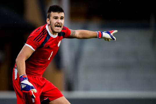 San Marinos målvakt Andrea Manzaroli
