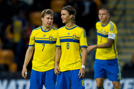 Sveriges Simon Tibbling och Kristoffer Olsson