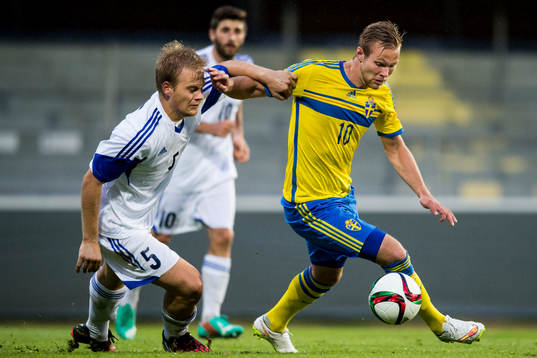 San Marinos Pietro Zanotti och Sveriges Gustav Engvall i