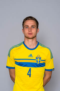 Sveriges Adam Lundqvist, fotbollsspelare i U21-landslaget