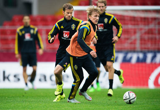 Mikael Antonsson och Emil Forsberg på Sveriges