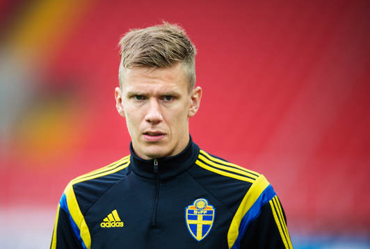 Pontus Wernbloom på Sveriges fotbollslandslag träning