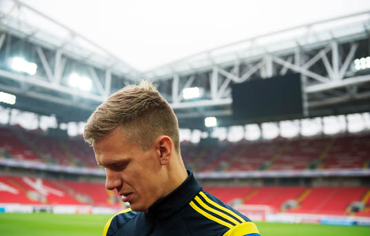 Pontus Wernbloom på Sveriges fotbollslandslag träning
