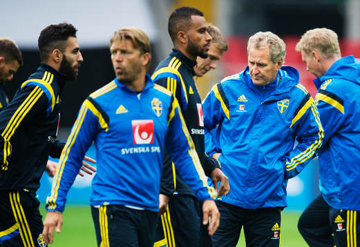 Förbundskapten Erik Hamrén på Sveriges fotbollslandslag