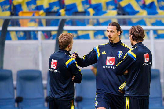 Sebastian Larsson, Zlatan Ibrahimovic och Albin Ekdal