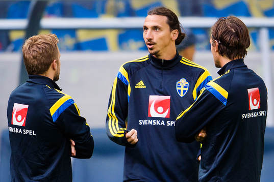 Sebastian Larsson, Zlatan Ibrahimovic och Albin Ekdal
