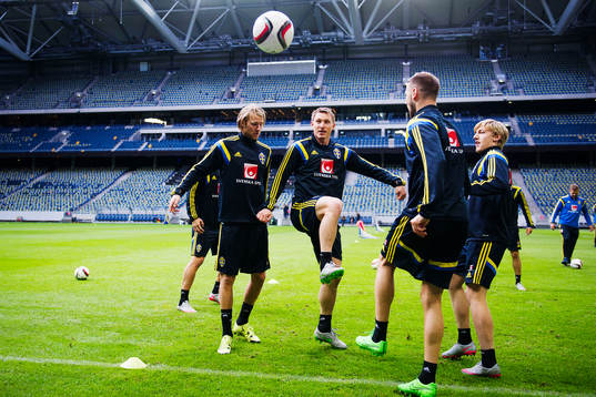 Ola Toivonen, Kim Källström, Alexander Milosevic och Emil