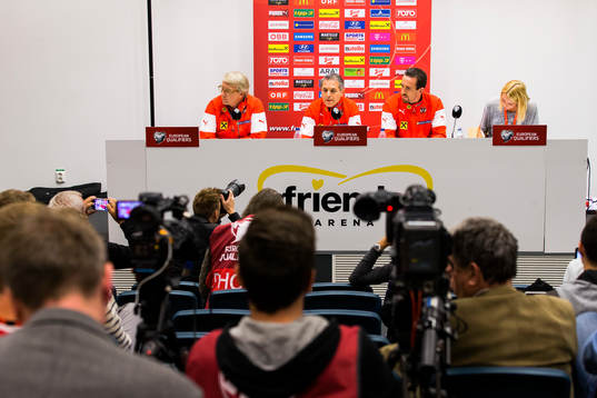 Österrikes förbundskapten Marcel Koller och Christian