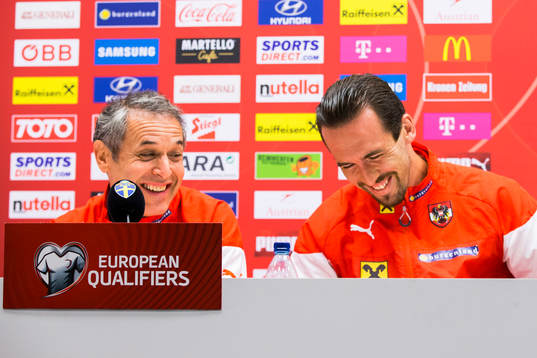 Österrikes förbundskapten Marcel Koller och Christian