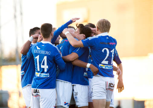 Jubel i Trelleborg när Salif Camara Jönsson gjort 1-0