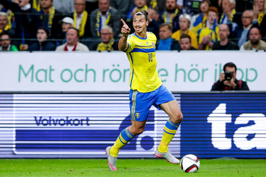 Sveriges Zlatan Ibrahimovic reagerar