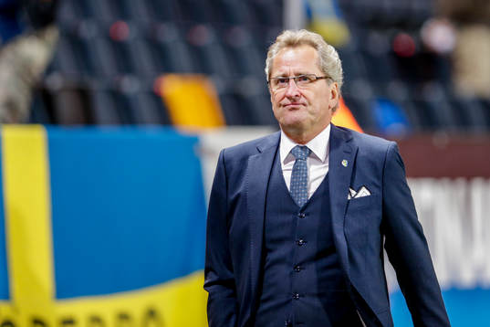 Sveriges förbundskapten Erik Hamrén deppar