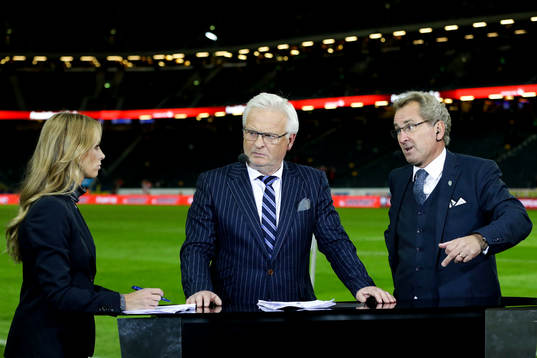 s Karin Frick, Hans Backe och Sveriges förbundskapten Erik