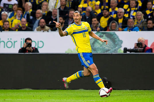 Sveriges Zlatan Ibrahimovic reagerar
