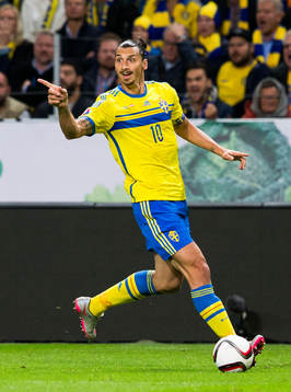 Sveriges Zlatan Ibrahimovic reagerar