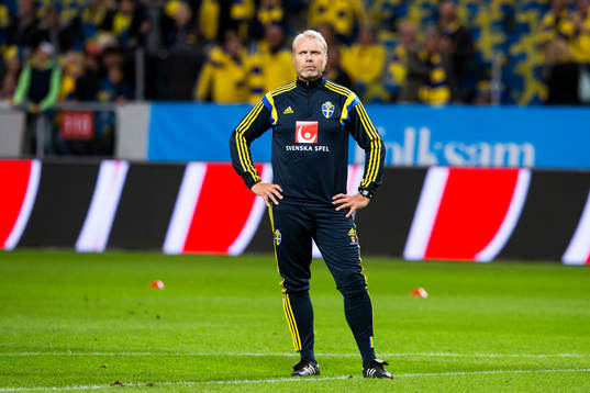 Sveriges målvaktstränare Lars Eriksson innan