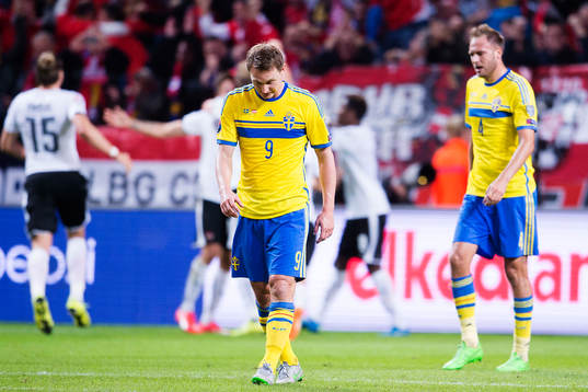 Sveriges Kim Källström och Andreas Granqvist deppar