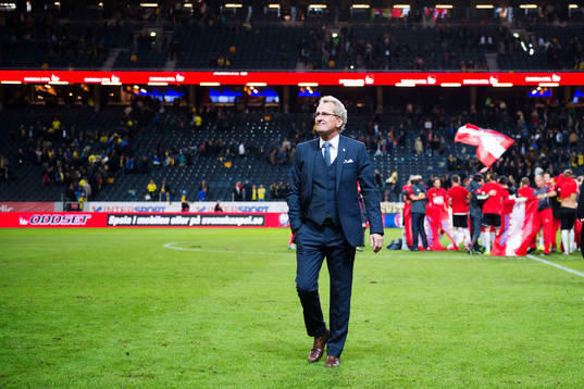 under fotbollsmatchen i EM-kvalet mellan Sverige och