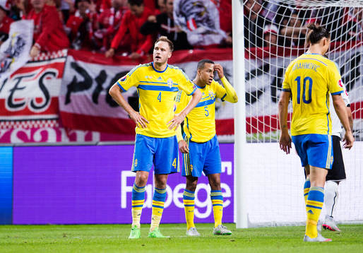 Sveriges Andreas Granqvist, Martin Olsson och Zlatan