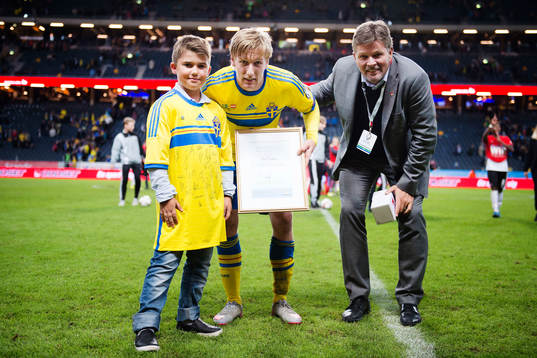 Sveriges Emil Forsberg får pris för matchens lirare