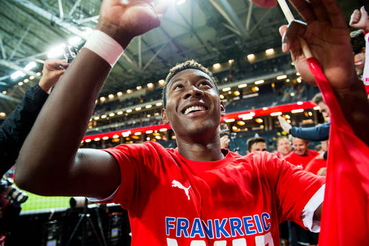 Österrikes David Alaba jublar