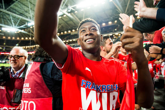 Österrikes David Alaba jublar