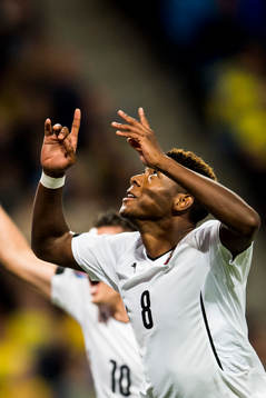 Österrikes David Alaba jublar