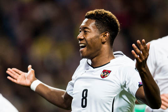 Österrikes David Alaba jublar