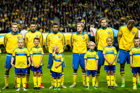 Sveriges Sebastian Larsson, Marcus Berg, Martin Olsson,