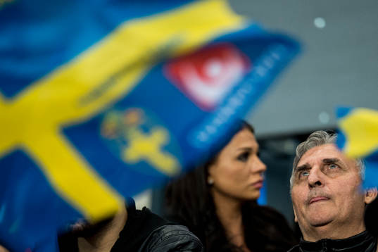 Zlatans pappa Sefik Ibrahimovic på läktaren