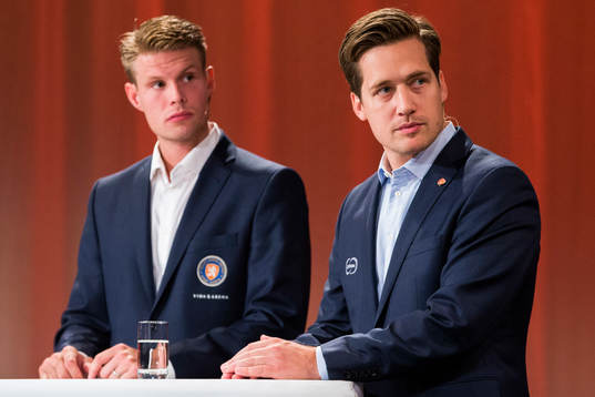 Växjös Alexander Johansson och tränare Sam Hallam