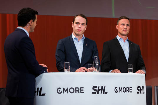 Frölundas Jonas Gustafsson och tränare Roger Rönnberg
