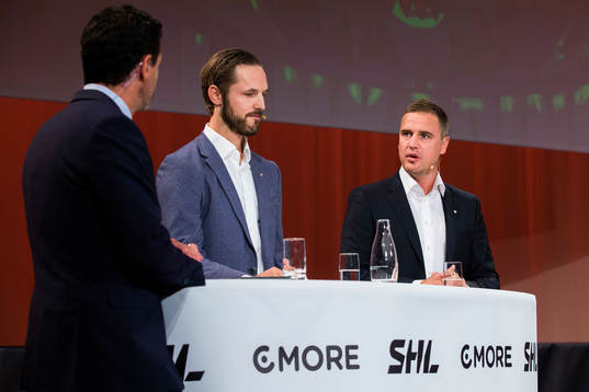 Linköpings Niklas Persson och tränare Dan Tangnes