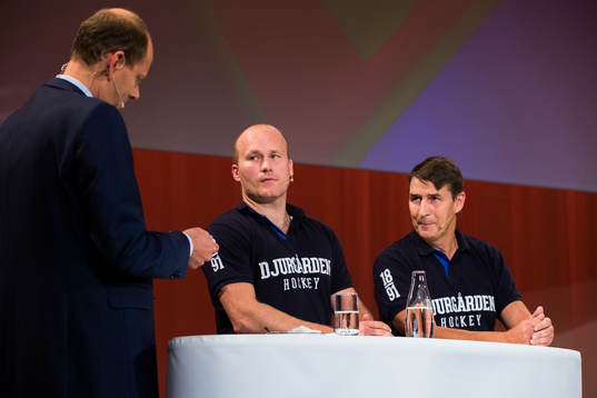 Djurgårdens Patrick Thoresen och tränare Hans Särkijärvi