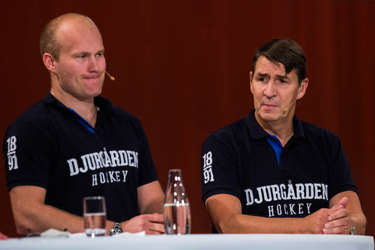 Djurgårdens Patrick Thoresen och tränare Hans Särkijärvi