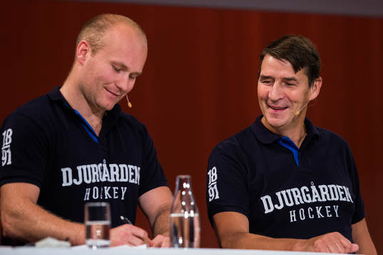 Djurgårdens Patrick Thoresen och tränare Hans Särkijärvi